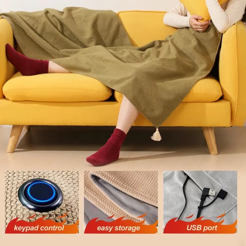 ❄️ LAST CHANCE 50% OFF - Heated Wearable Blanket – Stay Warm at Your Desk Without Bulky Layers 🔥