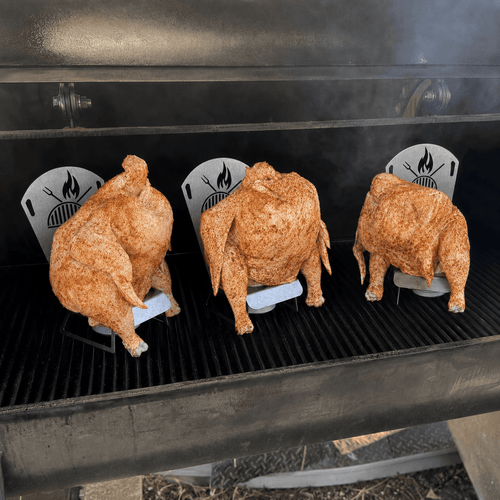 🍗Metal Beer Can Chicken Chair – Upright BBQ Roasting Stand🍗