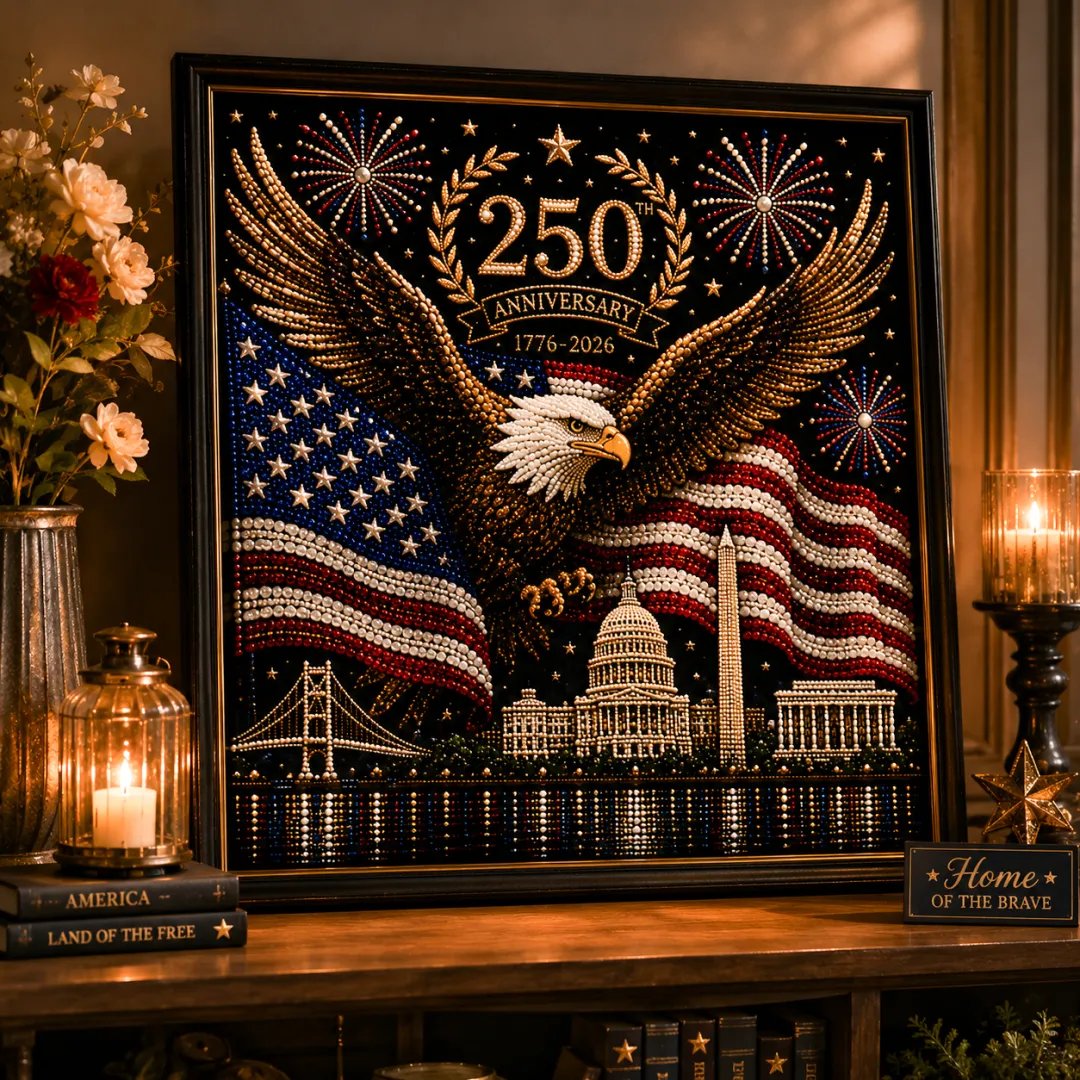 🦅🇺🇸 America 250th Anniversary Pearl Art Kit | DIY Patriotic Keepsake 1776-2026