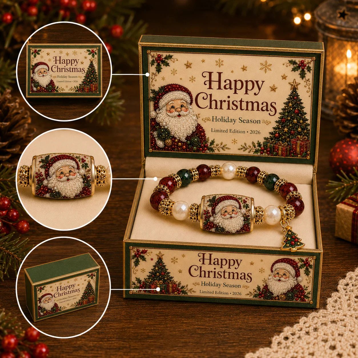 💥🎄 Last Day Big Sale – 🎄 Christmas Magic Collection Bracelet — Limited Edition