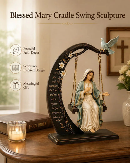 🙏 Blessed Virgin Mary Swing Statue – 7-Inch Faith-Inspired Resin Keepsake