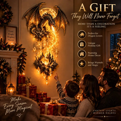 🔥Buy 2 Get 20% OFF🔥🐉 Dragonfire Moonlight Wall Lamp | Enchanted Fantasy Castle Decor ✨