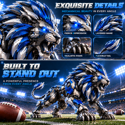🔥 Last Day 50% OFF 🦁 Motor City BlueSteel LionMorph – Egg to Mechanical Lion Transforming Figure ⚡