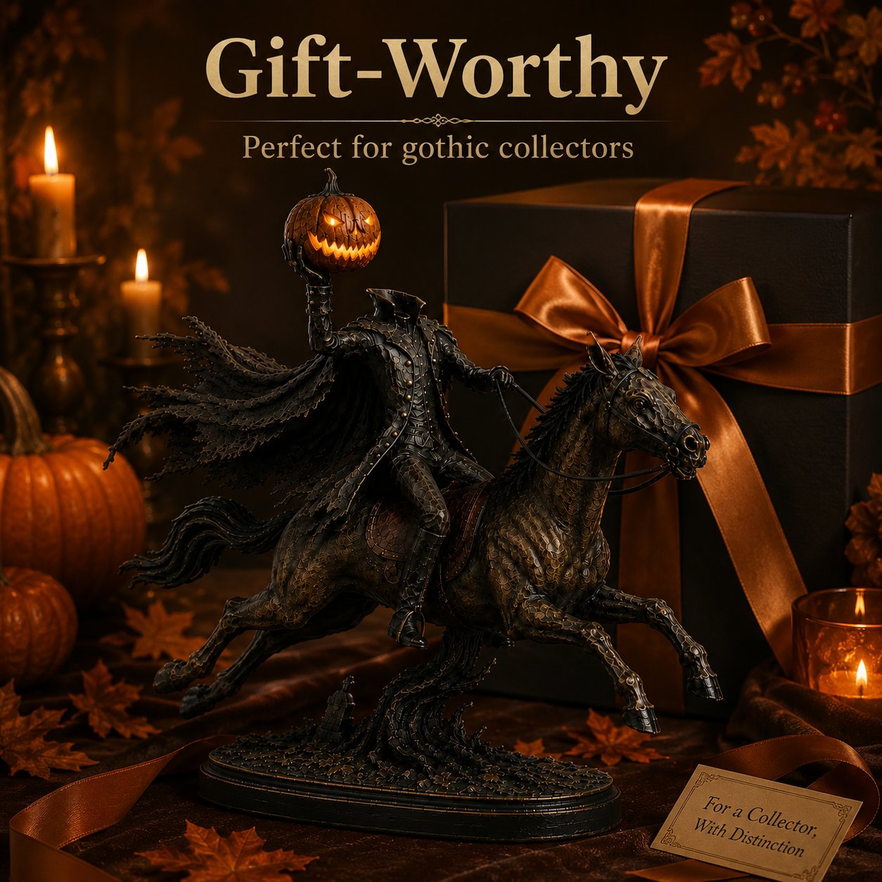 🎃🏇Midnight Chase Headless Horseman Statue