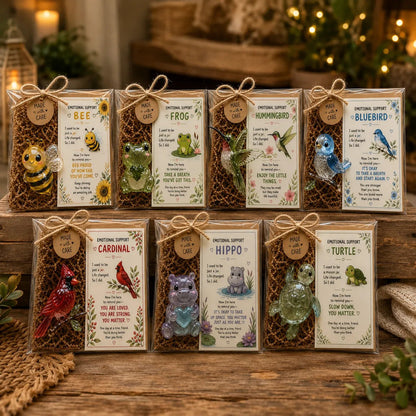 💌 Emotional Support Glass Animal Gift Set | 7 Meaningful Designs with Encouragement Card & Gift-Ready Packaging ✨
