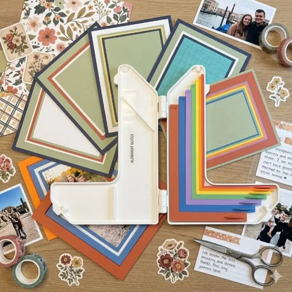 Ensemble de guides d'alignement pour travaux manuels en papier avec étui