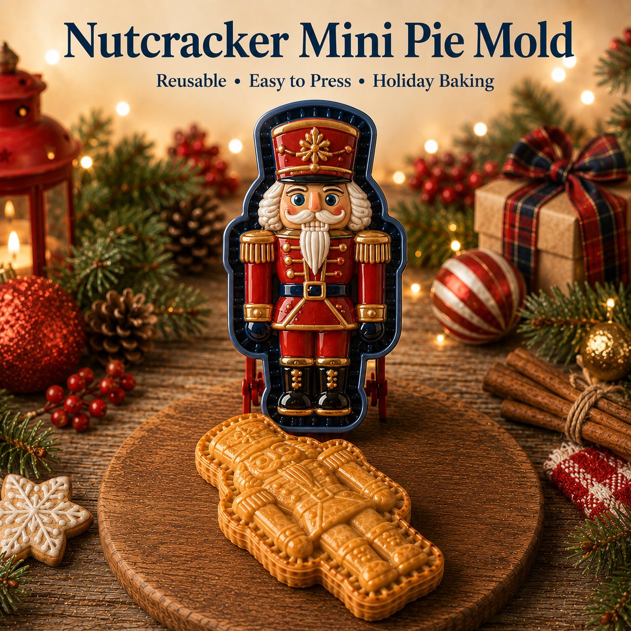 🎄 9-Design Christmas Mini Pie Mold Collection🥧✨