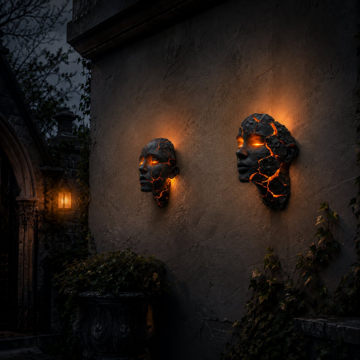 🔥 Cracked Soul Wall Lamp – The Ultimate Gothic & Modern Home Accent