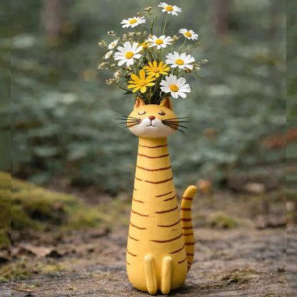 🔥 😻Handcrafted Quirky Ceramic Cat Vase