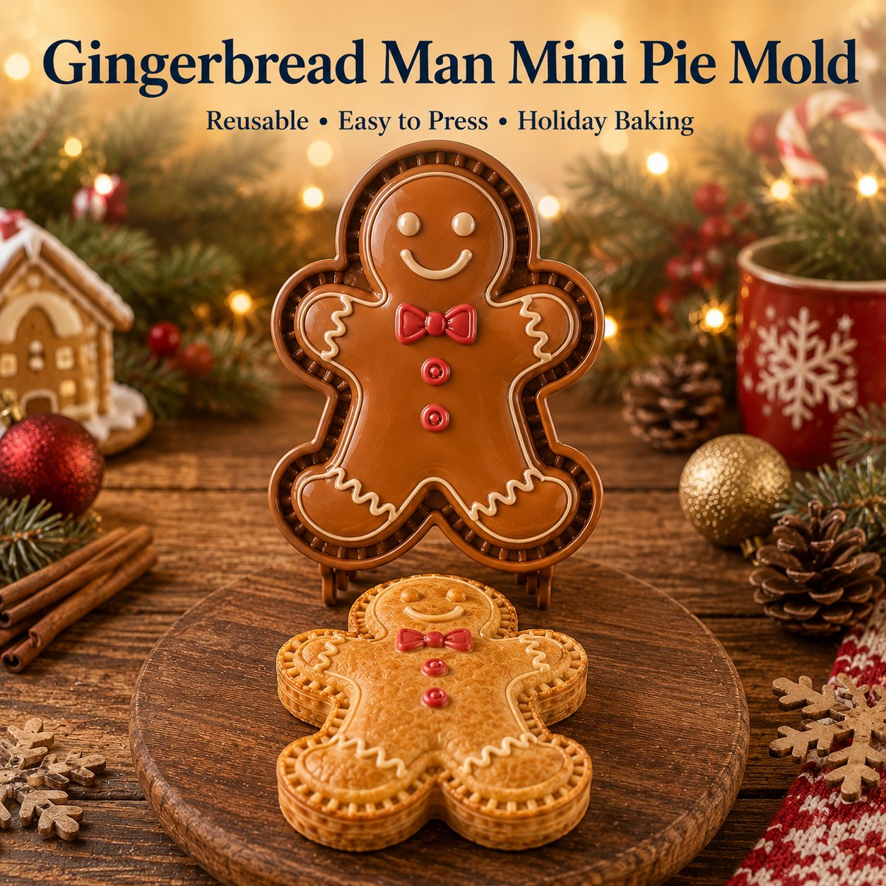 🎄 9-Design Christmas Mini Pie Mold Collection🥧✨