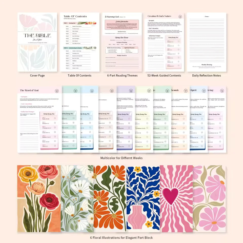 ✝️🙏The Bible in a Year for Women: 52-Week Guided Study📚(📦Buy 2 Free Shipping)