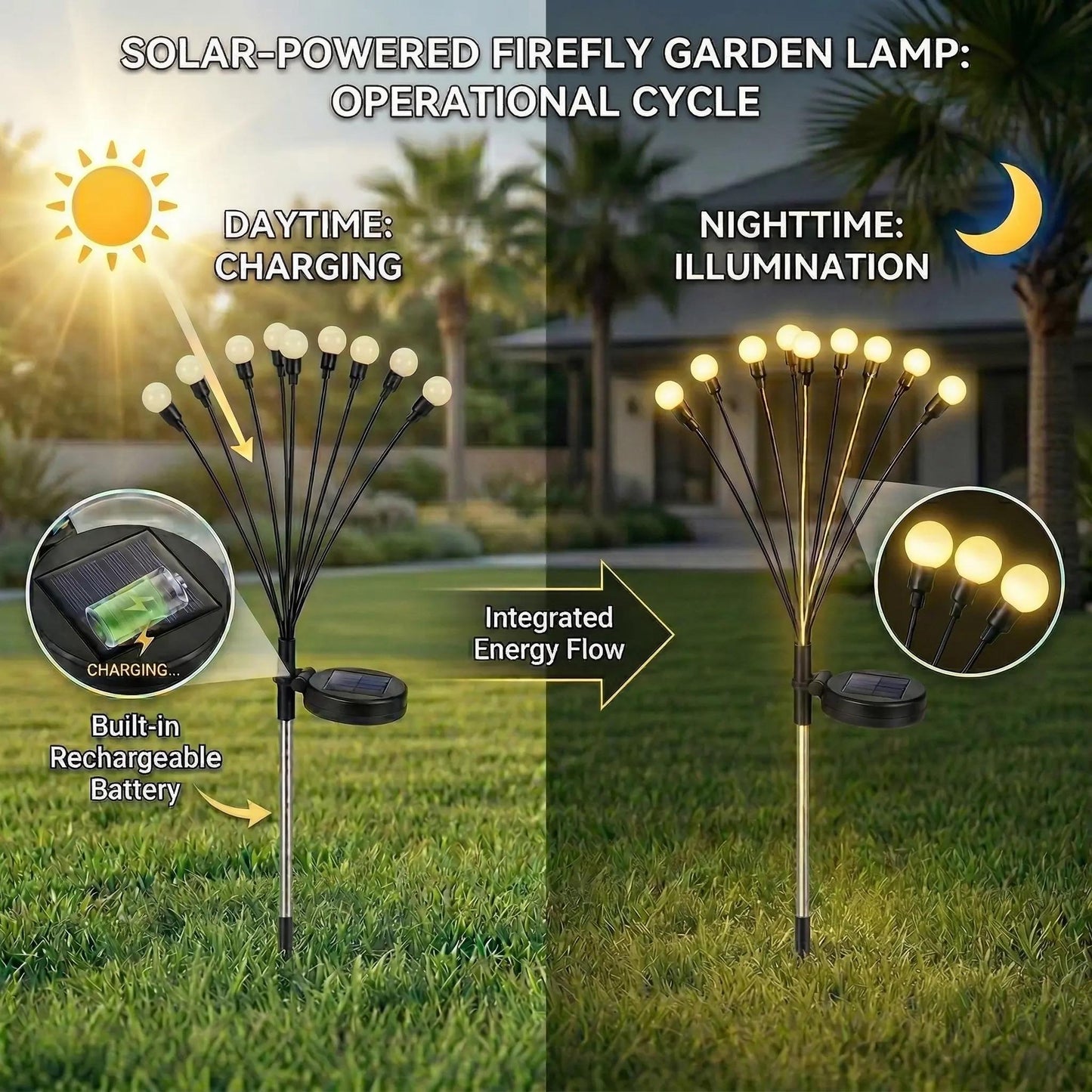 Outdoor Solar Firefly Lights🌿 Waterproof Outdoor Landscape Decor