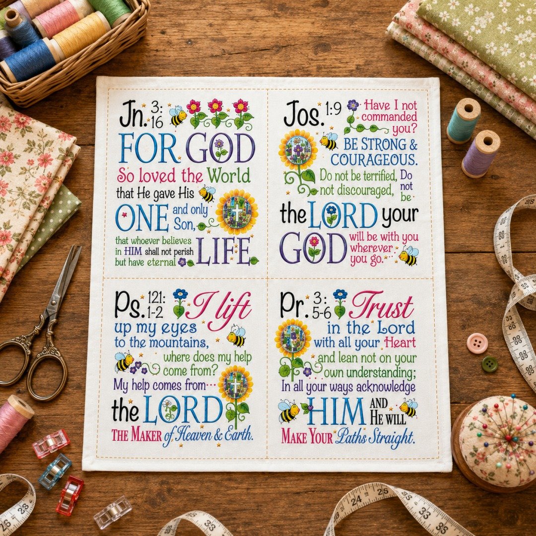 🔥Last Day 50% OFF - ✝️💐Uplifting Scripture Fabric Panels