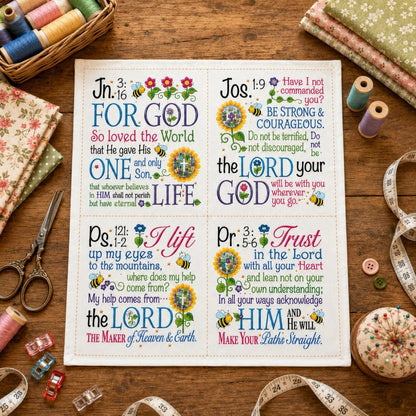 🔥Last Day 50% OFF - ✝️💐Uplifting Scripture Fabric Panels