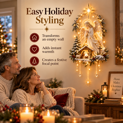 ✨Last Day 49% OFF✨Angel Over Bethlehem™ – Lighted Nativity Wall Decor