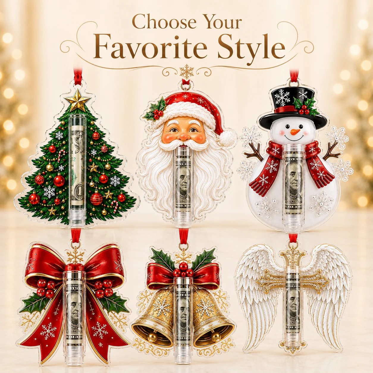 🎁💵 Christmas Cash Holder Ornament — Turn Cash Into a Christmas Surprise