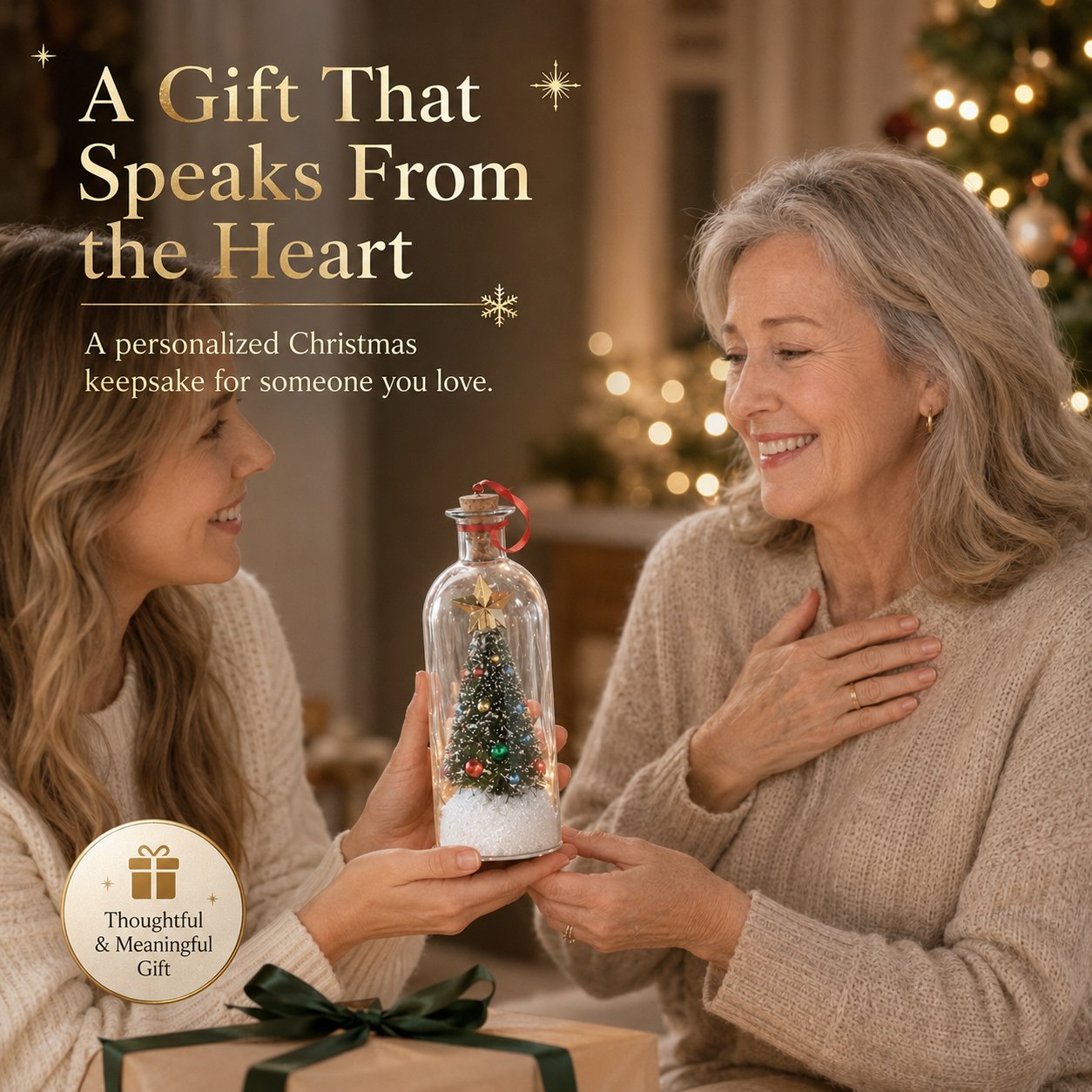 🎄 Last Day 50% OFF🔥Voice Recording Christmas Tree Glass Bottle Holiday Keepsake Centerpiece🔥