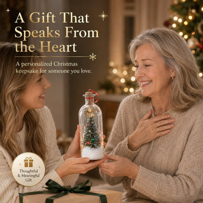 🎄 Last Day 50% OFF🔥Voice Recording Christmas Tree Glass Bottle Holiday Keepsake Centerpiece🔥