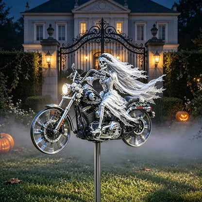 🎃 Halloween Motorcycle Garden Windmill 🏍️Upgrade to High-Speed Halloween Spooktacular 💨