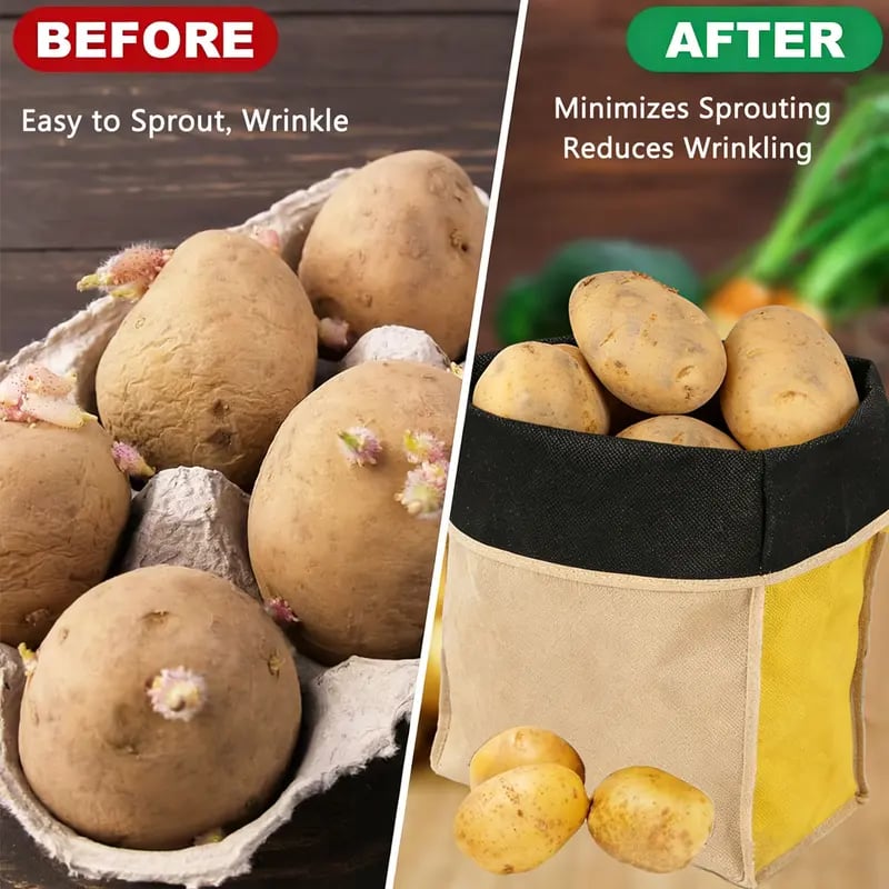 Reusable Self Sealing Potato & Onion Storage Bags