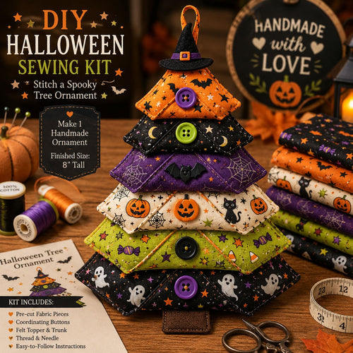 Layered Fabric Tree Ornament DIY Sewing Kit