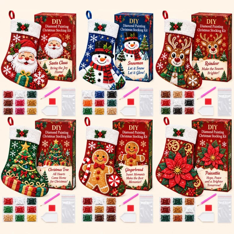 🎅 ✨ DIY Diamond Painting Christmas Stocking Kit - 🎄 Make a Christmas Stocking They’ll Remember