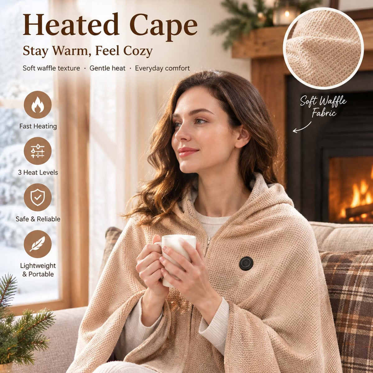 ❄️ LAST CHANCE 50% OFF - Heated Wearable Blanket – Stay Warm at Your Desk Without Bulky Layers 🔥