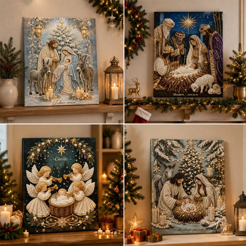 ✝️💎Nativity Scene Diamond Painting Kit | Jesus Christ Christmas Faith Art Decor🙏