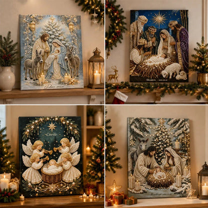 ✝️💎Nativity Scene Diamond Painting Kit | Jesus Christ Christmas Faith Art Decor🙏