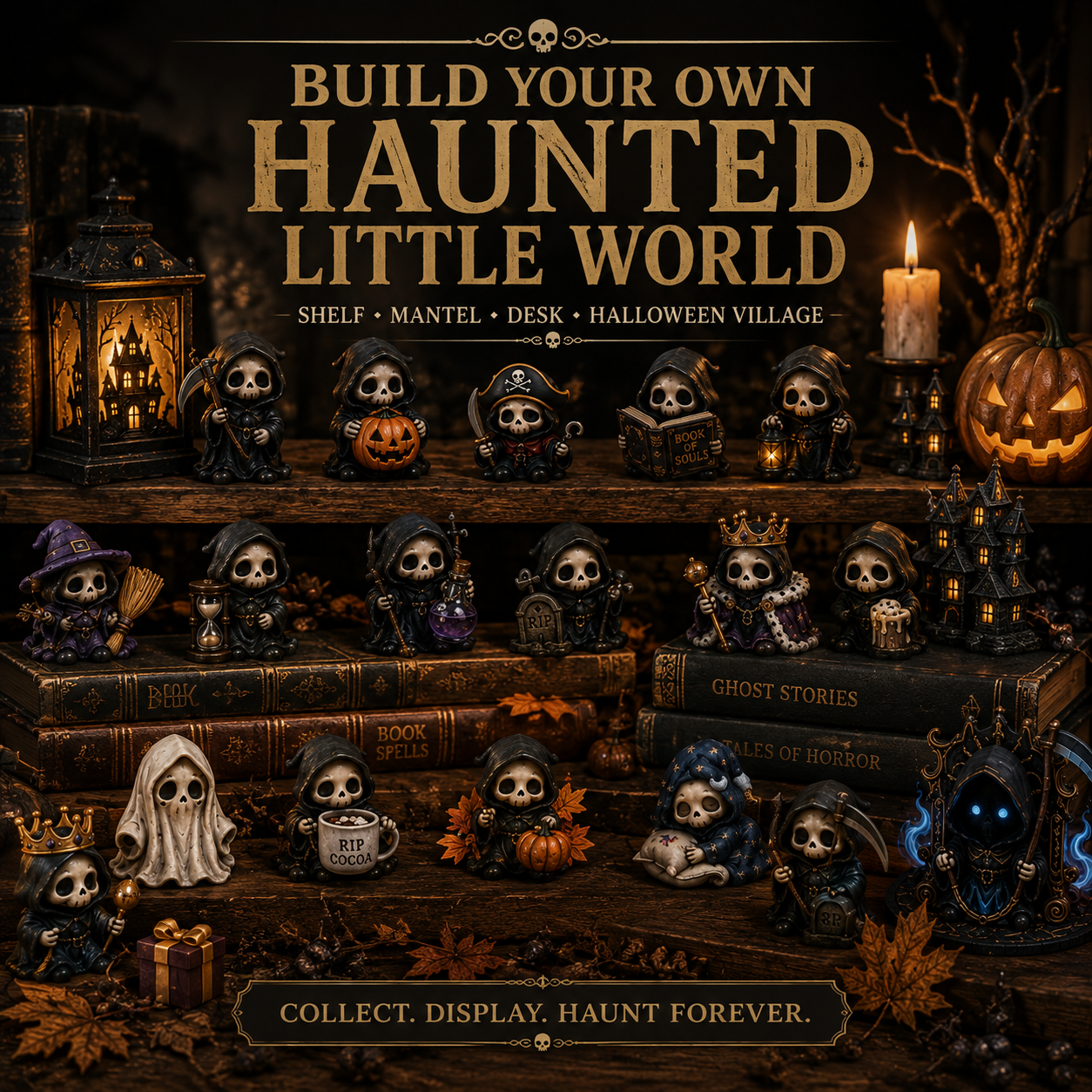 🔥Last Day 50% OFF-💀24 DAYS OF GRIM REAPER MISCHIEF|A Tiny Reaper Awaits Behind Every Door👻