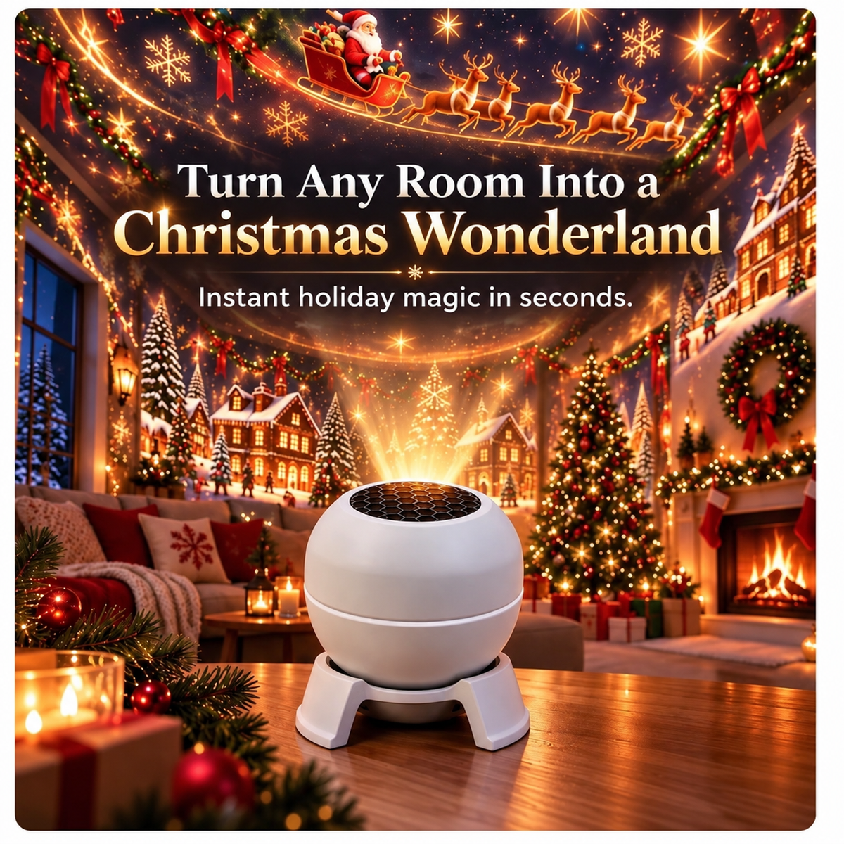 💡 Turn Any Room Into a Christmas Wonderland – Holiday Projection Night Light