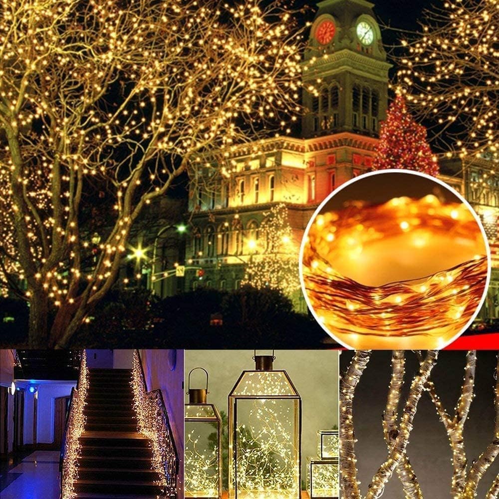 2-Pack Solar Outdoor String Lights