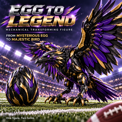 🐦‍⬛⚡ RavenMorph – Egg to Raven Transforming Mechanical Figure