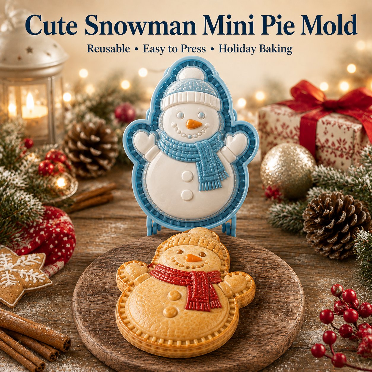 🎄 9-Design Christmas Mini Pie Mold Collection🥧✨