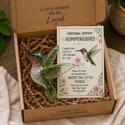 🌸🐝🦛 Emotional Support Glass Animal Gift Set – A Meaningful Little Reminder That You Matter 💕