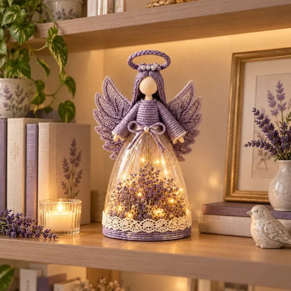 ⏳ Last Day 49% OFF – 👼 Blooming Guardian Angel Light | Floral LED Angel in Lavender, Rose & Sage ✨