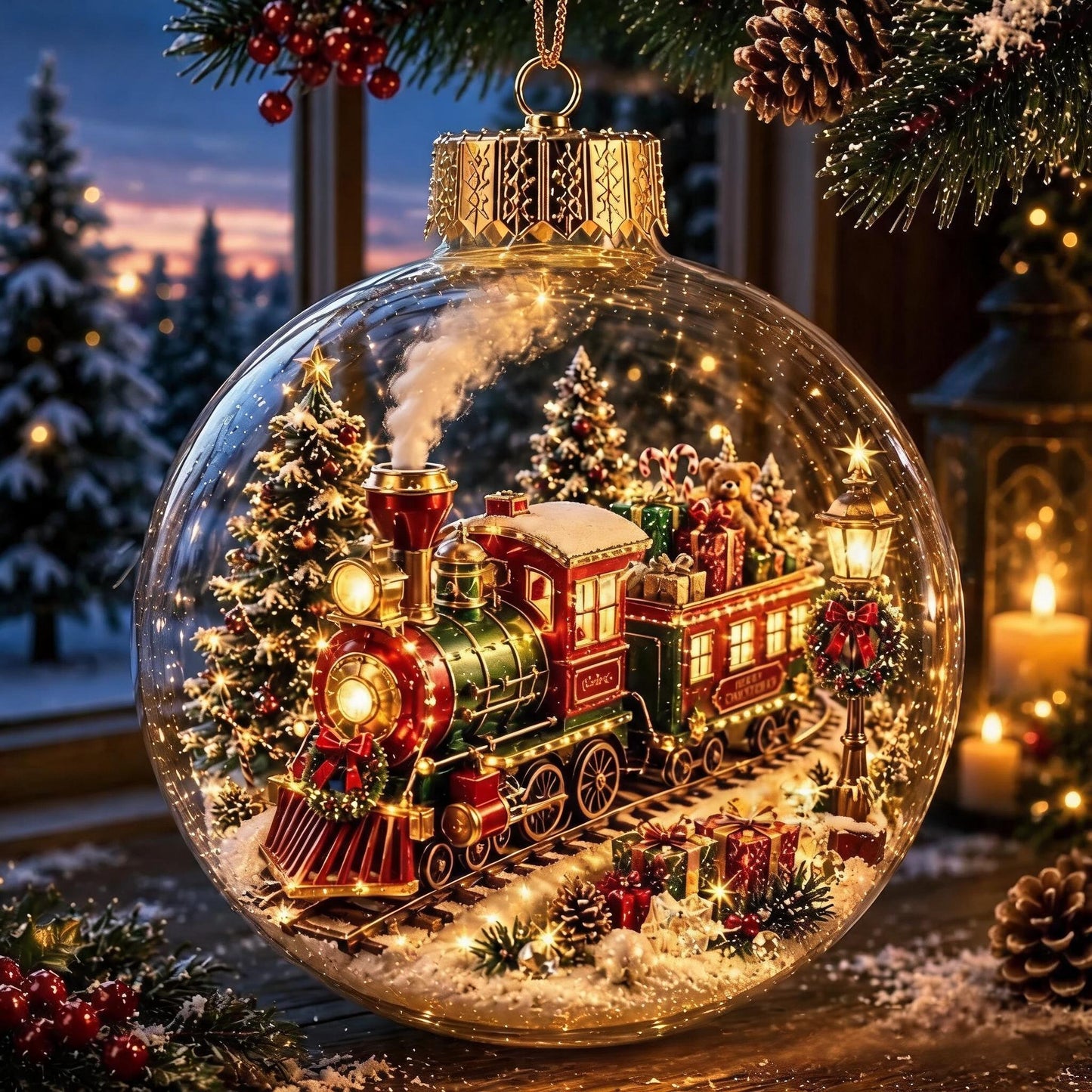 🔥Last Day 49% OFF - 🎄✨Glowing Christmas Diorama Ornament