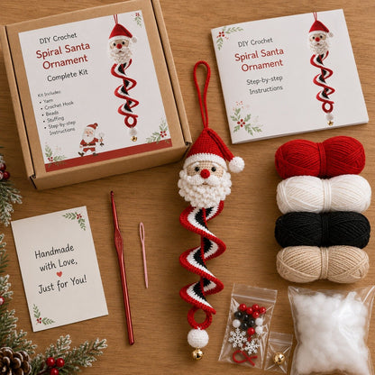 🔥Last Day 50% OFF - 🎅🌲Crochet Snowman Spiral Oranment DIY Kit