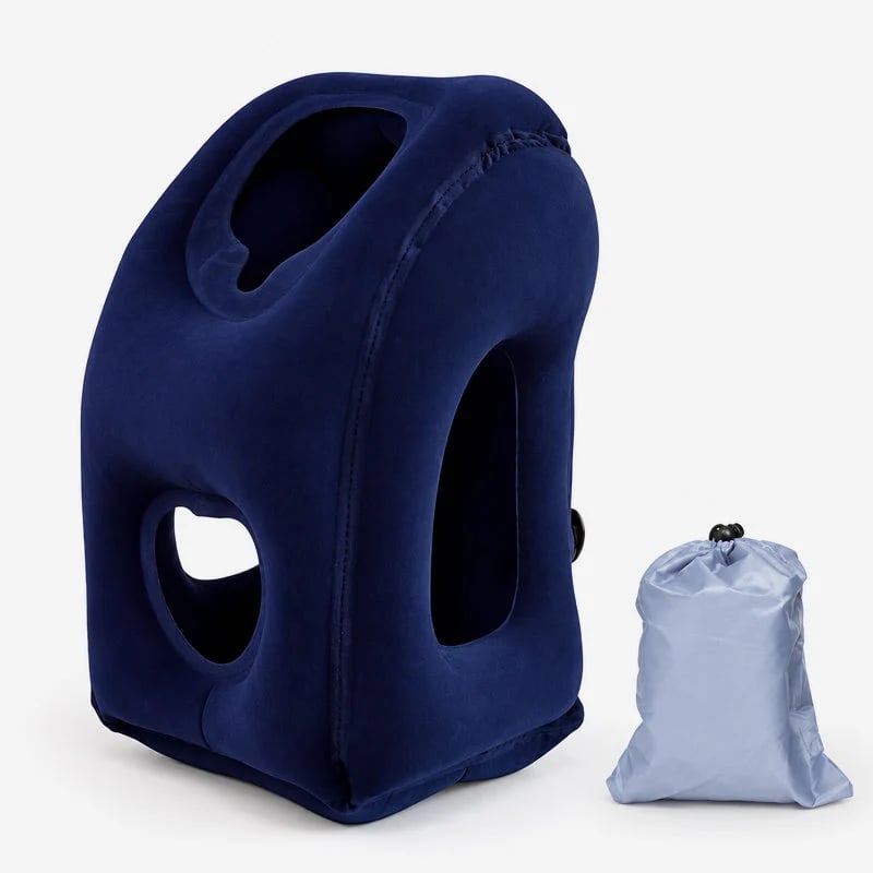 🛫 Ultra-Light Foldable Inflatable Travel Pillow | Portable Neck, Face & Arm Support for Trips 💤❤️