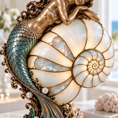 🔥Last Day 49% OFF🧜‍♀️ Moon-Tide Mermaid Nautilus Lamp