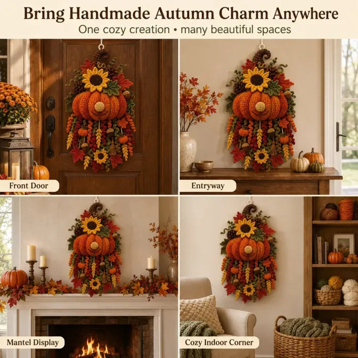 🔥LAST DAY 50% OFF - 🧶 DIY Seasonal 3D Crochet Door Hanger Kit Collection | Coordinated Yarn, Filling, Accessories & Step-by-Step Instructions Included 💕