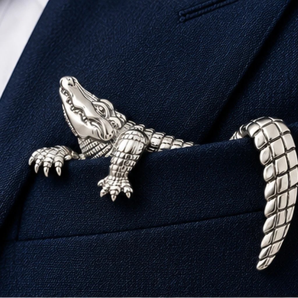 🌟 Luxury Sculpted Animal Brooch – Premium Statement Piece for Suits & Blazers
