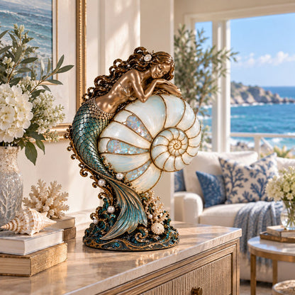 🔥Last Day 49% OFF🧜‍♀️ Moon-Tide Mermaid Nautilus Lamp