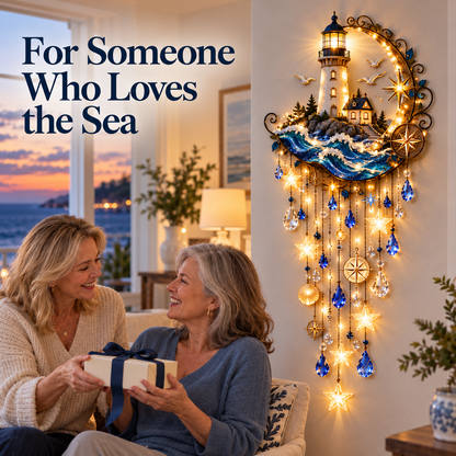 🔥Last Day 49% OFF🔥🌊 Lighthouse Starlight Cascade™ – Lighted Coastal Wall Decor