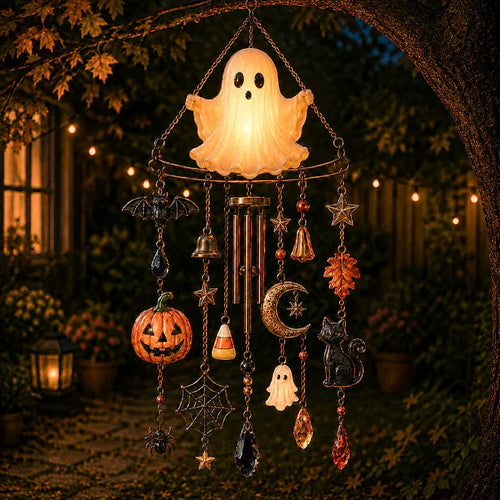 📢📢45% OFF !! 👻 Haunted Glow Ghost Wind Chime👻