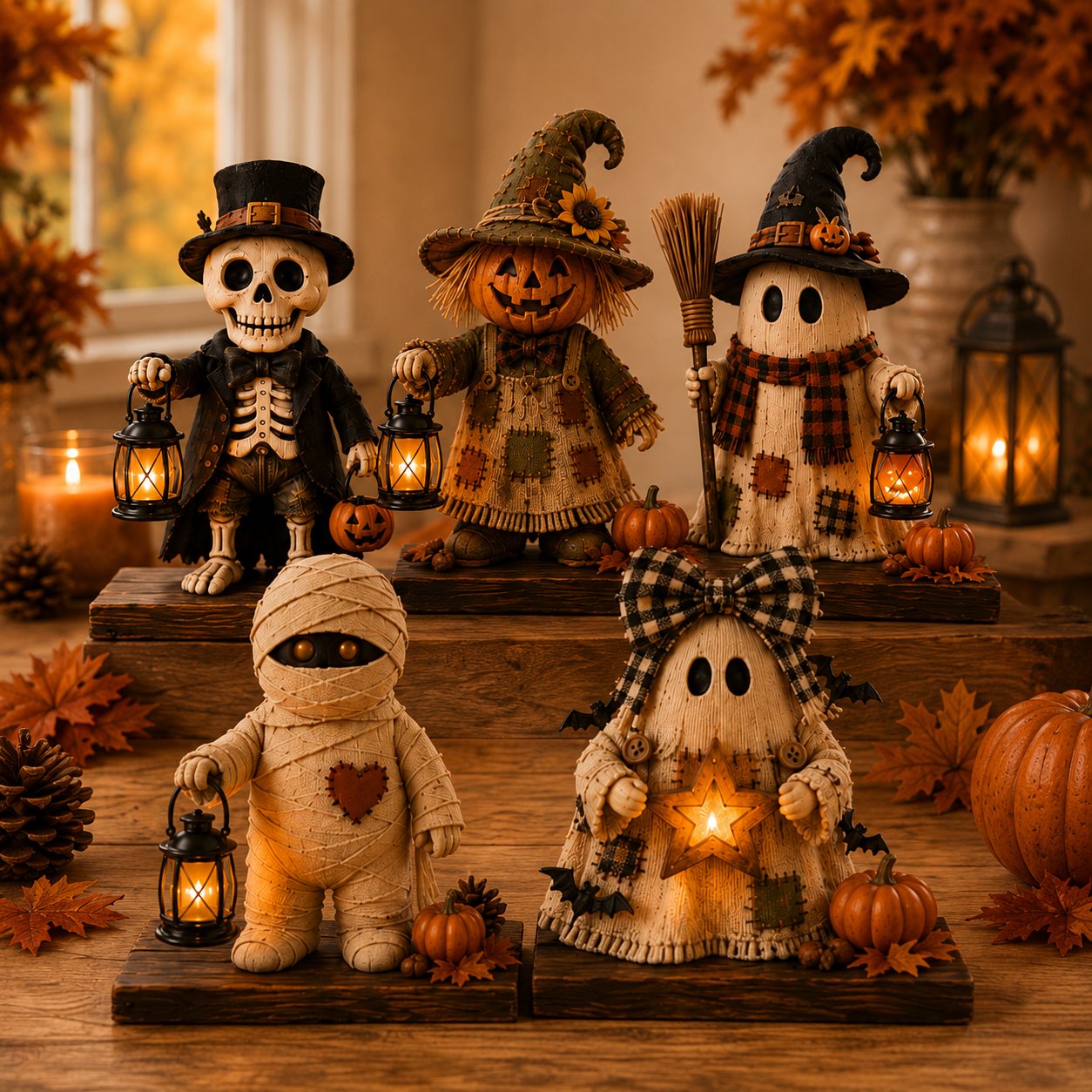 🔥Last Day 49% OFF -👻Cute & Spooky Halloween Mantel Décor Collection