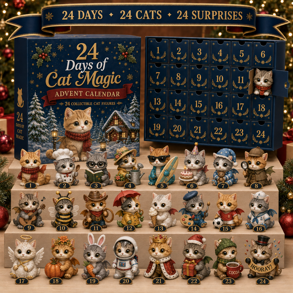 🐱 24 Days of American Shorthair Magic Advent Calendar – 24 Collectible Christmas Cat Surprises
