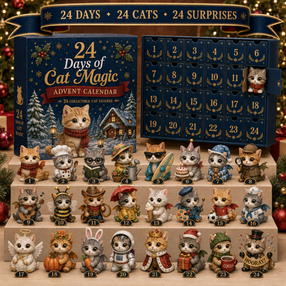🐱 24 Days of American Shorthair Magic Advent Calendar – 24 Collectible Christmas Cat Surprises