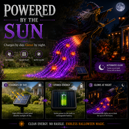 🎃 HALLOWEEN MAGIC SALE  50% OFF - Witch’s Magic Trail™ ✨ Solar Fiber Optic Yard Light