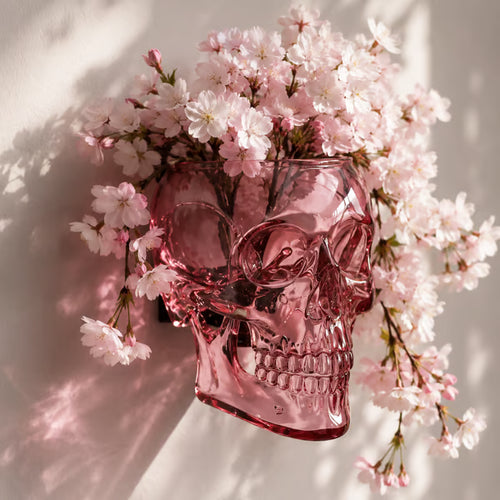 Vase Mural Crâne Gothique 💀 – À Suspendre & À Poser sur une Table🌸